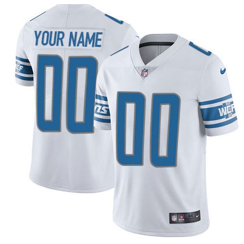 Nike Detroit Lions White Men Customized Vapor Untouchable Player Limited Jersey->customized nfl jersey->Custom Jersey